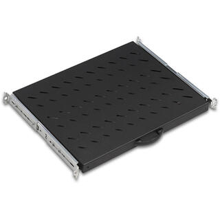 Lande 19&quot; Pull-out shelf 1U D570 Black Front/rear mount | 530-610mm | 30kg